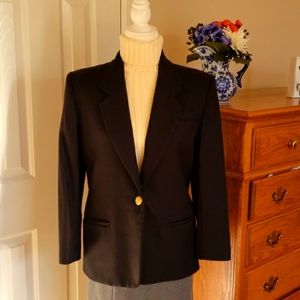 Talbots Vintage Single Breasted Wool Boyfriend Blazer